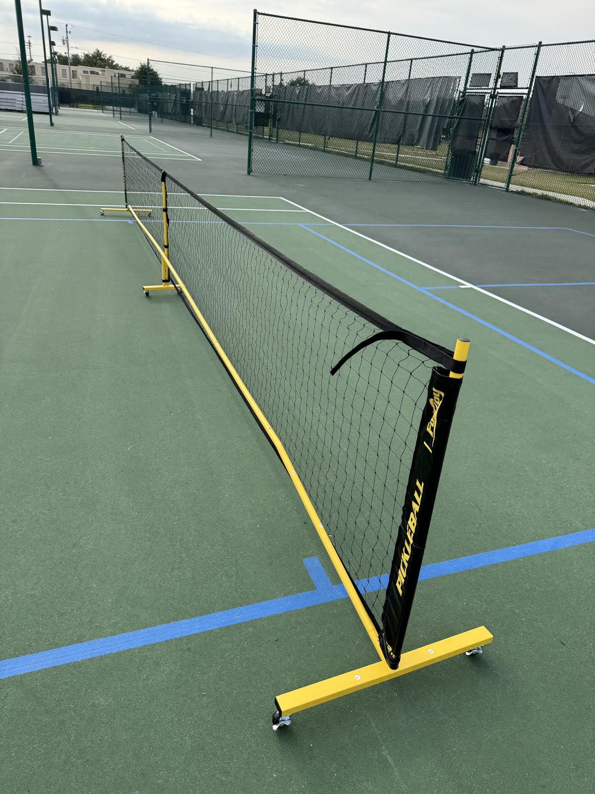 Fostoy Portable Pickleball Net Set with Wheels, 22 FT & Half Court 11 FT | Pickle Ball Net System, Steady Metal Frame with Carry Bag for Backyards, Driveways, and Garages customer photo 1