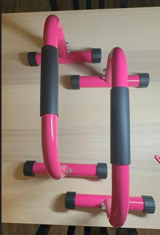 AmazeFan Parallettes Bars, Push Up Bars Strength Training For Handstands, Full Planche & Dips, Calisthenic, Gymnastic, [16.6x10x10in] Push Up Stands Handle for Floor Workouts Calisthenics Equipment customer photo 2