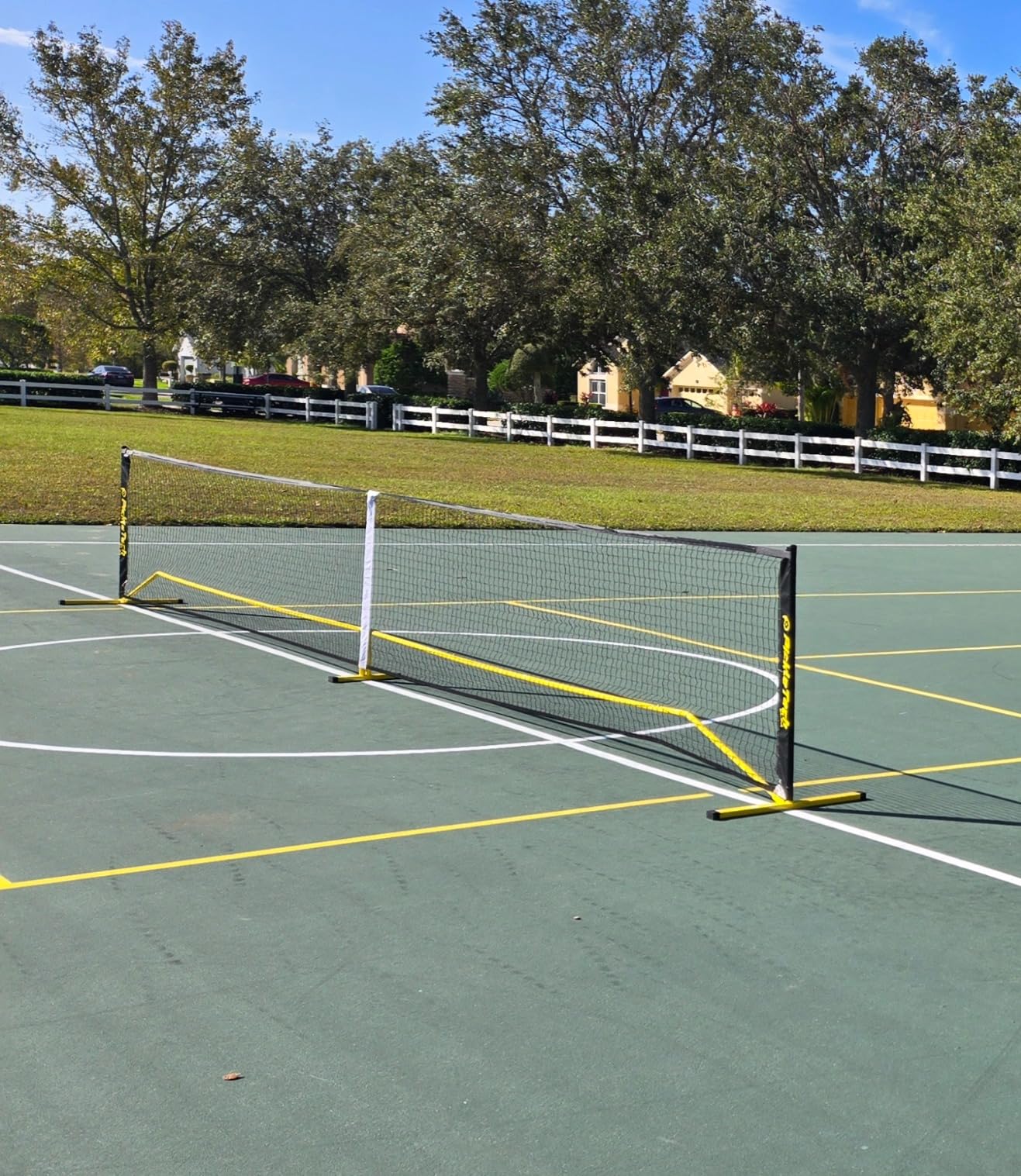 PICKLETECH 4.0 Slim Version Portable Pickleball Nets Outdoor Game 22 FT Pickleball Net-USAPA Regulation Size-Pickle Ball Net System with Carrying Bag for Driveway customer photo 2