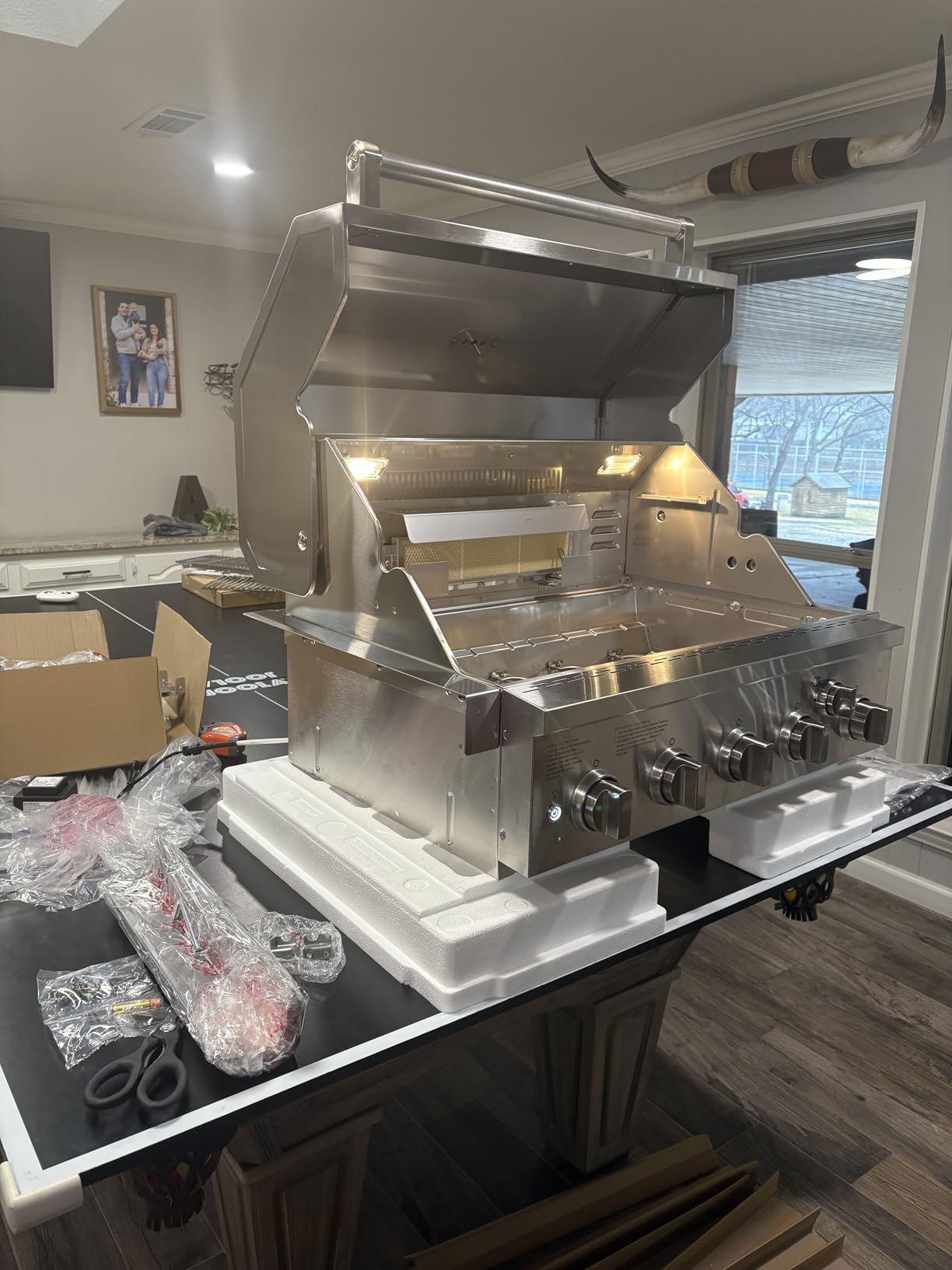 SPIRE Premium 5 Burner Built In Gas Grill Island Head, Stainless Steel 30 Inch Propane Grill with Rear Burner, 63,000 BTUs, 750 SQ In Racks, Dual Fuel Compatibility - 740-0788P customer photo 2