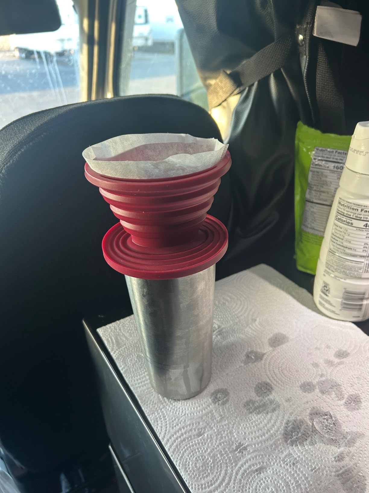 Attsky Collapsible Pour Over Coffee Dripper for Camping, 2-Pack, Red customer photo 1