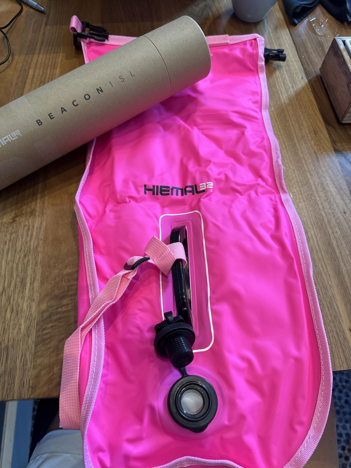 Swim Buoy for Open Water with Dry Bag 15L - Fully Waterproof Swim Bubble - Be Safe with Higher Visibility, Toughened Nylon and Rest Handle Swimming Buoy - Open Water Buoy for All Season Swimmers customer photo 2