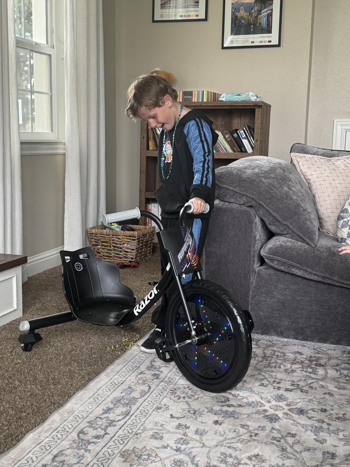 RipRider Lightshow 360 Drift Trike | Pedal Drifting Tricycle (Black) | Pulsing Multi-Colored LEDs; 360 Spins | Iconic Wheeled Ride-On For Kids Age 6+ customer photo 2