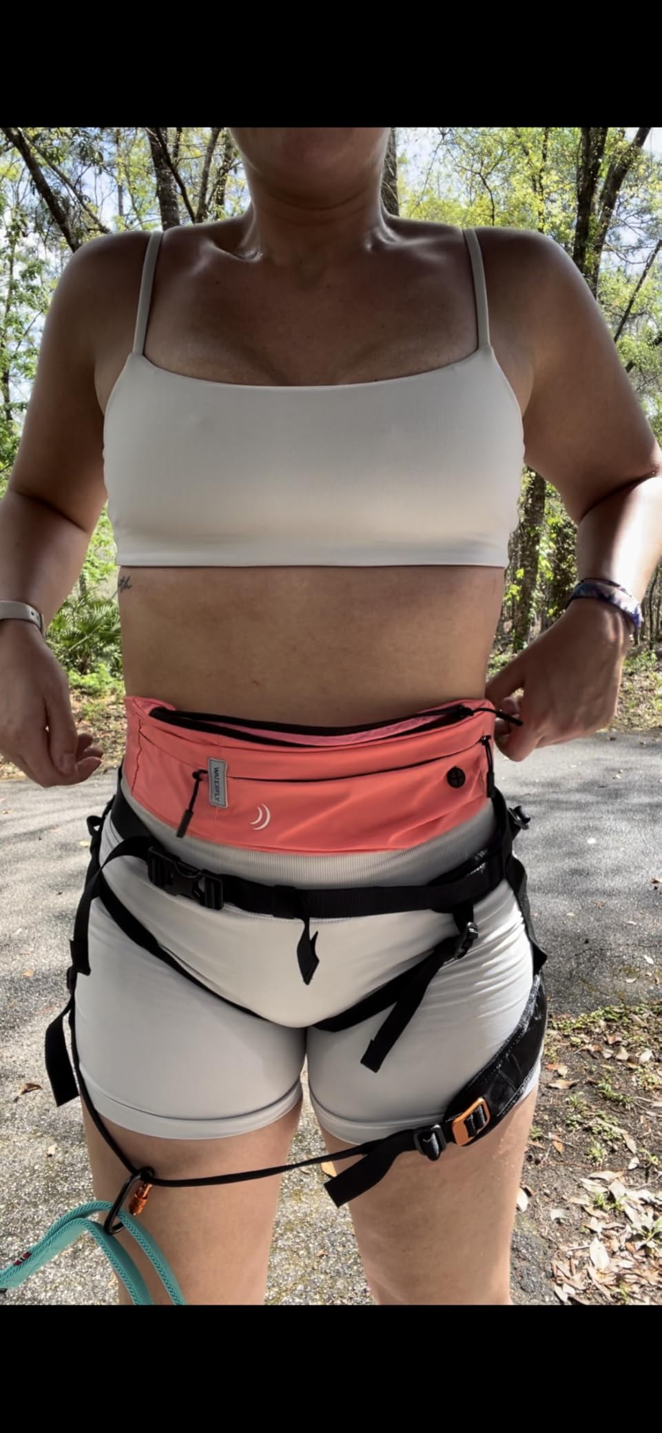 WATERFLY Running Belt Fanny Pack:Phone Holder Belt for Men Women | Lightweight, Soft and breathable fabric,SBS zipper, Adjustable waist belt, Zero bounce, Suitable for running workout Fitness customer photo 1