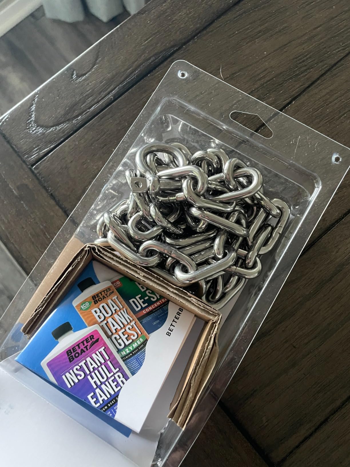 Stainless Steel Anchor Chain, Marine Grade Boat Accessories | Double Shackle Link Ends, for Boats 3/16