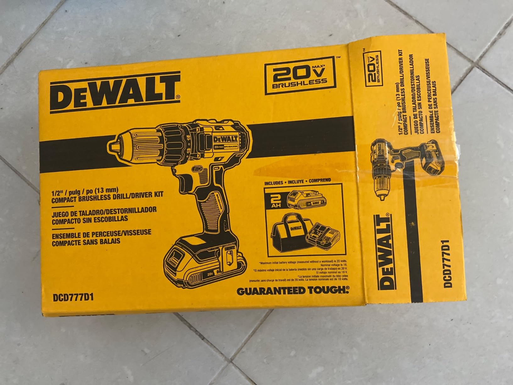 DEWALT 20V MAX Cordless Drill Driver Set, Brushless 1/2 In 2 Speed, 2.0 Ah Battery and Charger Included (DCD777D1) customer photo 1