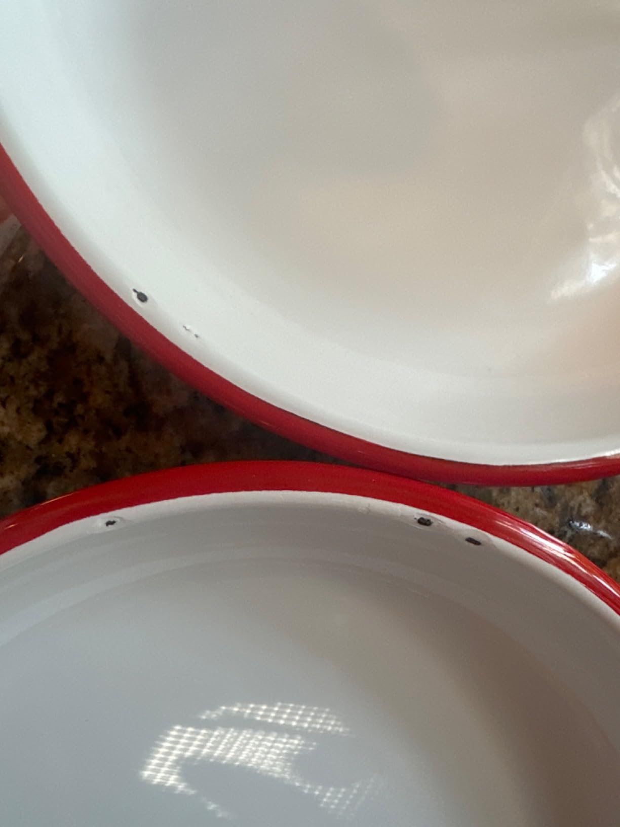 Red Co. Set of 4 Enamelware Metal 10