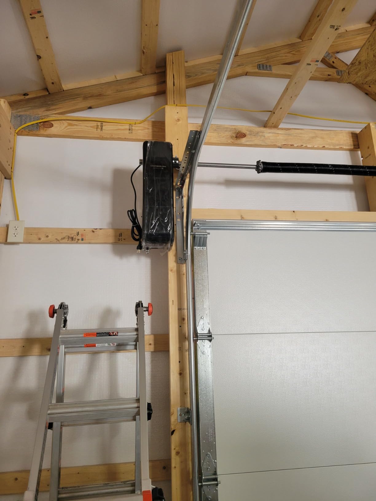 Chamberlain Wall Mount myQ Garage Door Opener, Battery Backup | Space Saving & Whisper-Quiet performance, 850lb lift power customer photo 1