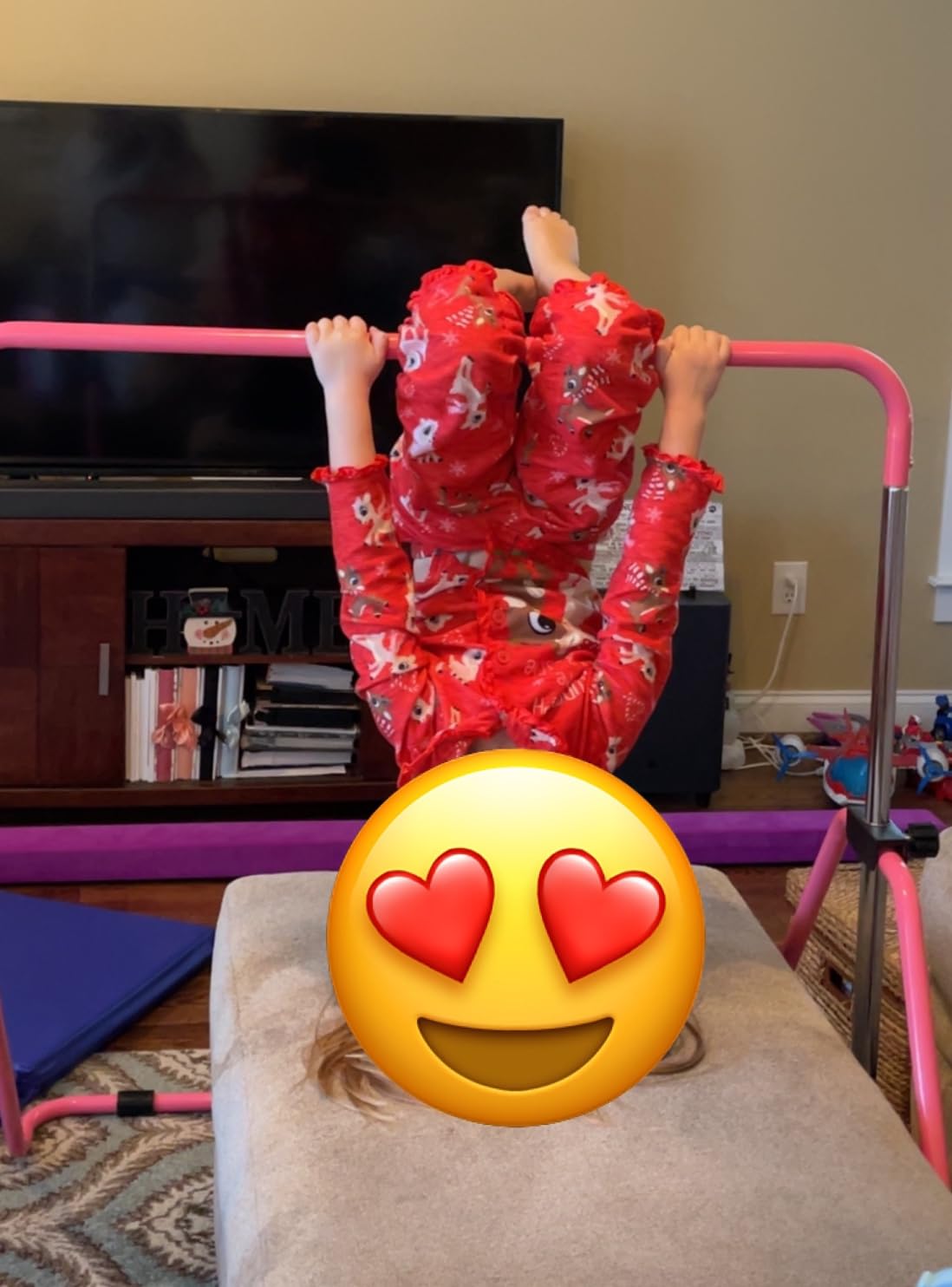 Sportsroyals Gymnastics Bar for Kids, Adjustable Height Gymnastic Horizontal Bars, Folding Gymnastic Junior Training Kip Bar for Home customer photo 1