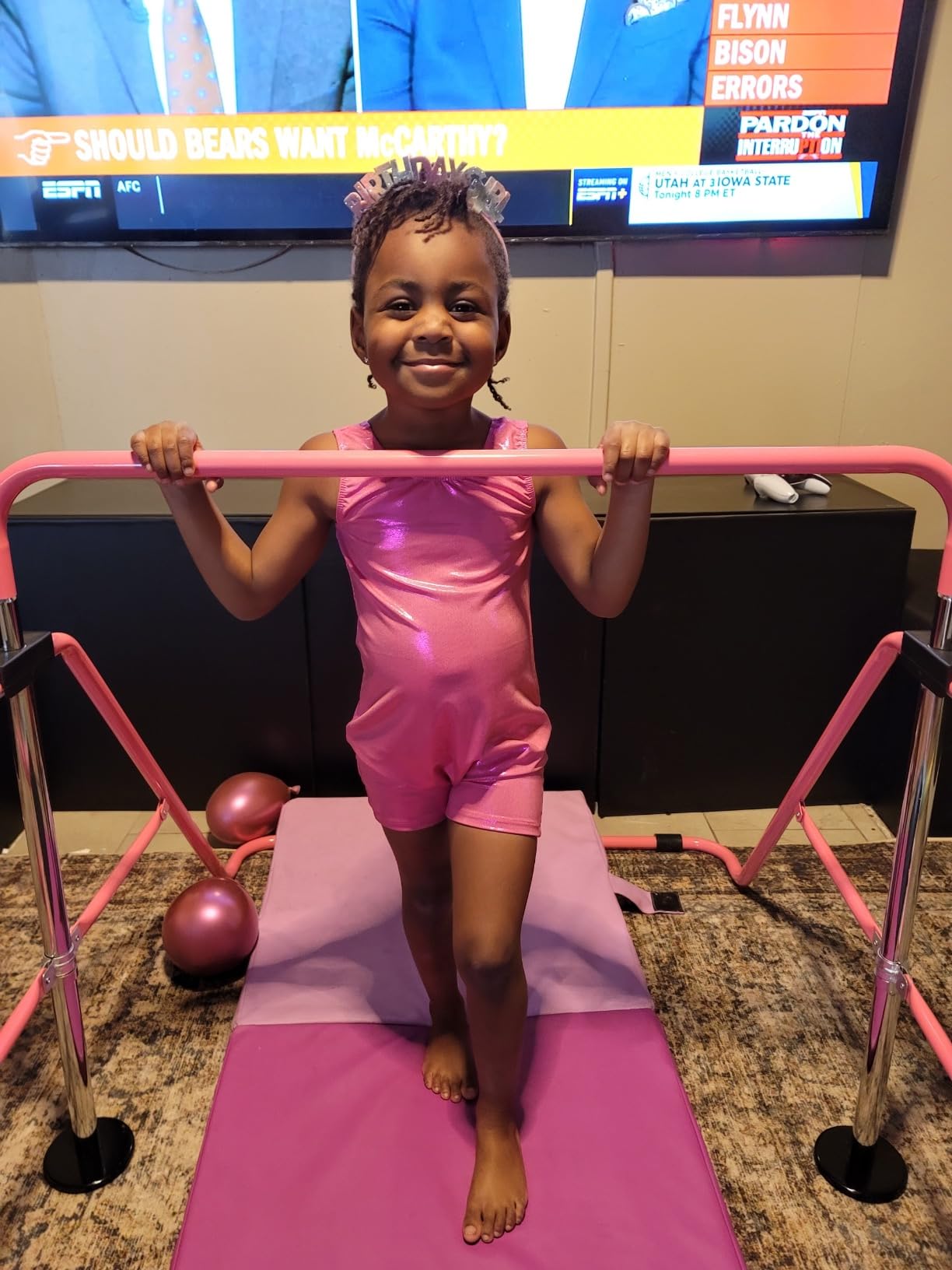 Sportsroyals Gymnastics Bar for Kids, Adjustable Height Gymnastic Horizontal Bars, Folding Gymnastic Junior Training Kip Bar for Home customer photo 2