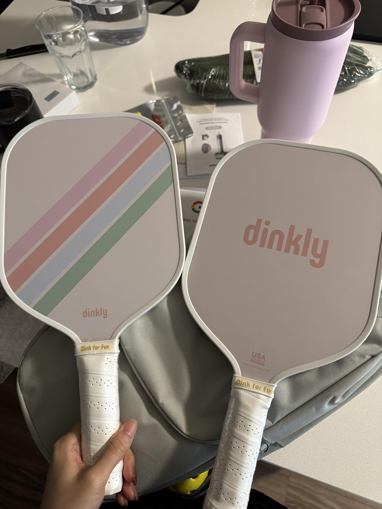Pickleball Paddles Set of 2/4, USAPA Approved Pickleball Rackets | Graphite or Fiberglass, 2/4 Rackets, 4 Balls and 1 Portable Carry Bag customer photo 2