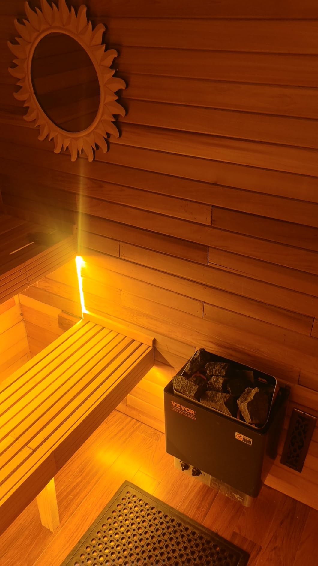 VEVOR Sauna Heater, 220V Electric Sauna Stove, Steam Bath Sauna Heater 3h Timer and Adjustable Temp for Max. 176-318 Cubic Feet, (4.5KW) FCC Certification customer photo 2