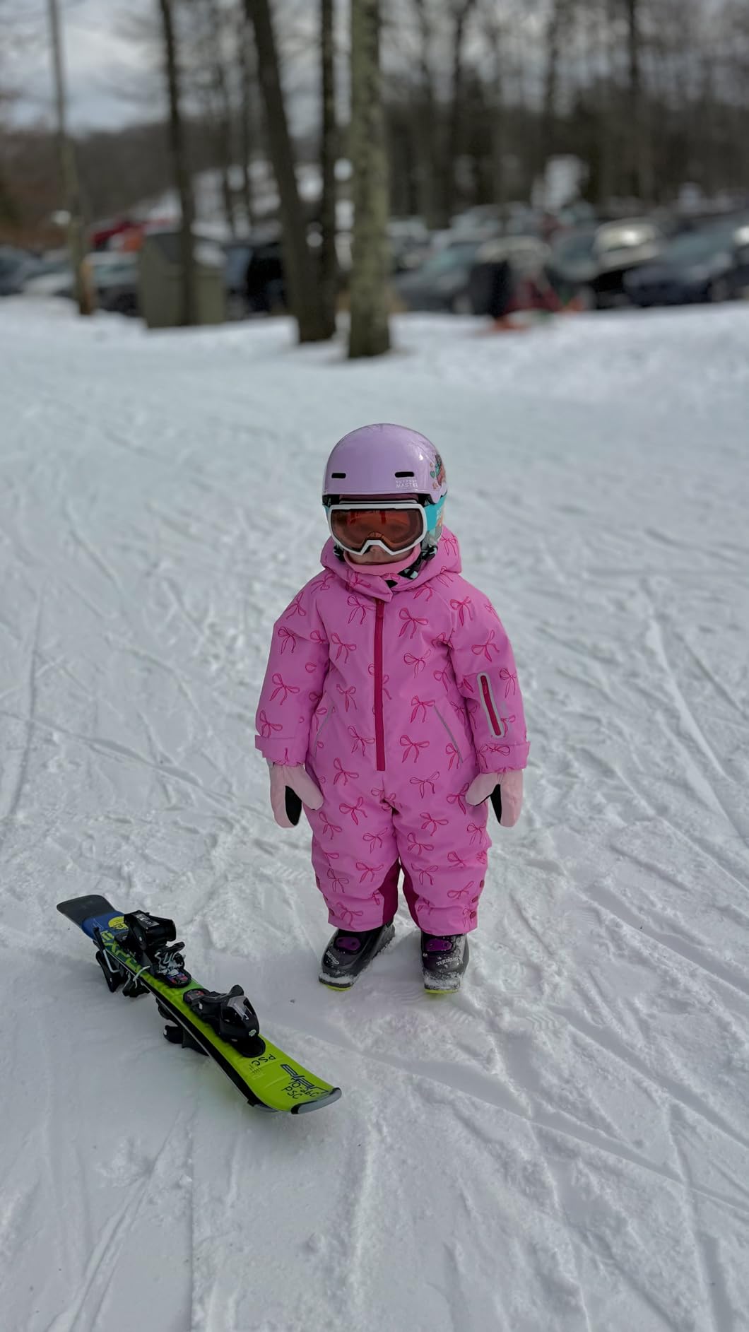 OutdoorMaster Kids Ski Helmet, Adjustable Lightweight for Snowboarding | PC+EPS, ASTM certified, Moisture-wicking fleece lining & earmuffs, Adjustable dial fit, Goggle snap, Warmth & Breathability customer photo 1