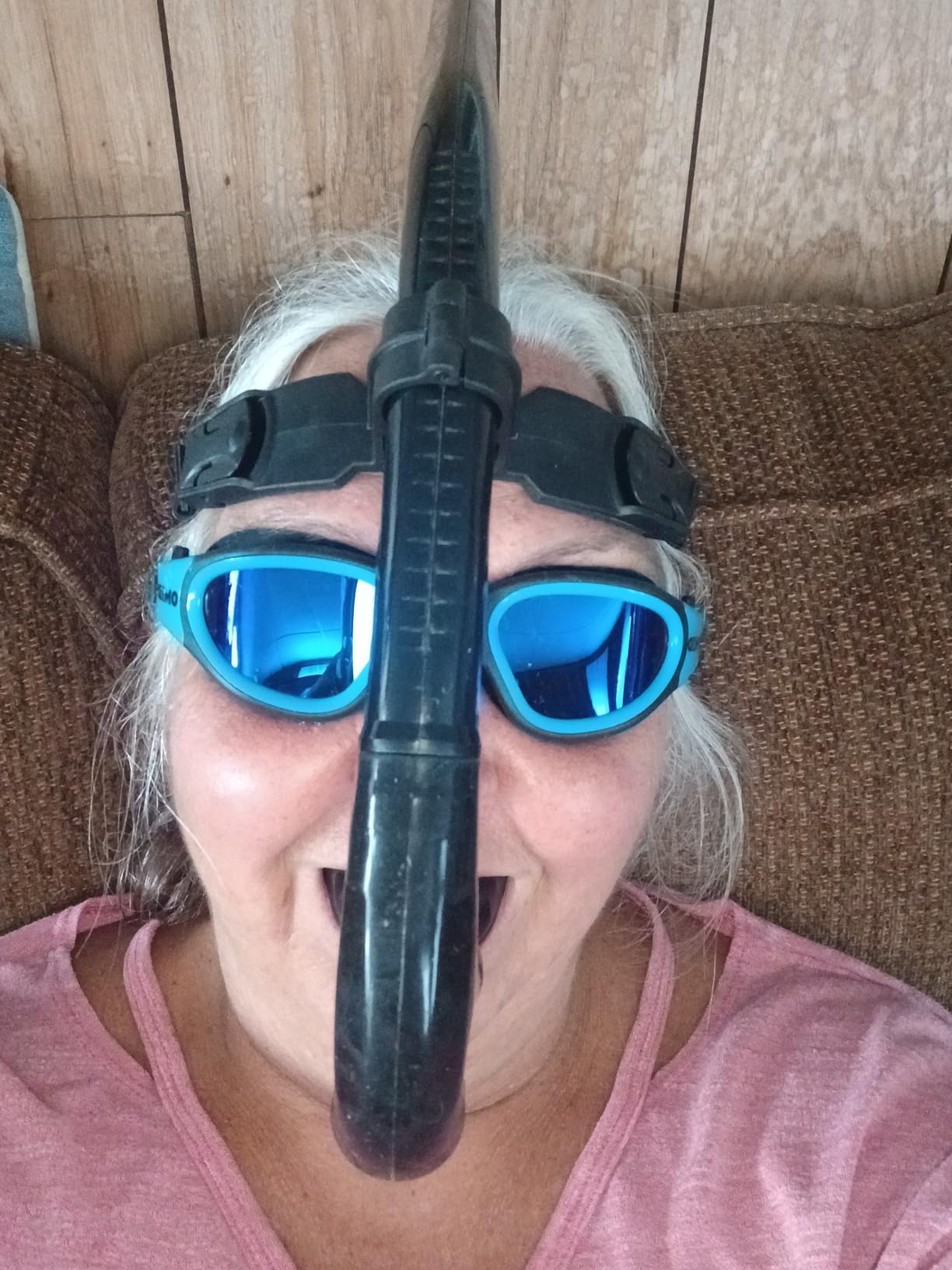 Swim Snorkel for Lap Swimming,Adult/Youth Swimming Snorkel Training | No Hurt Forehead No Slip No Loud gurgling Noise, Beginner Swimmer Snorkle Center Mount Snorkeling One-Way Purge Valve customer photo 1