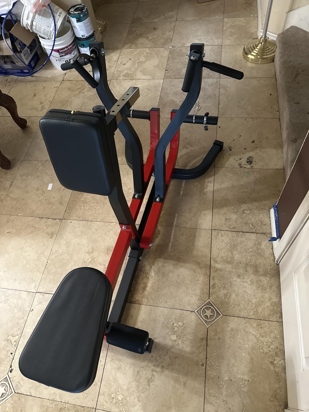 Seated Row Machine, Back Machine Gym Equipment Plate Loaded, Adjustable LAT Machine with Independent Arms & Multi Grip Positions, 400LBS Capacity customer photo 1