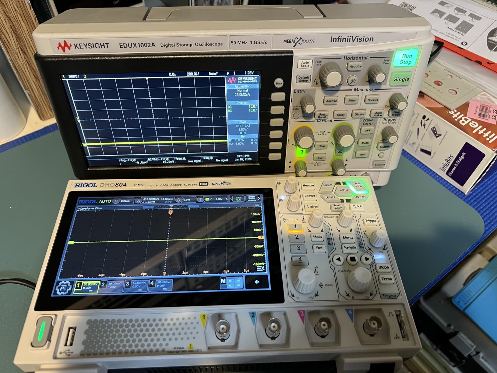RIGOL DHO804 Portable Digital Oscilloscope, 70MHz, 4CH, 12-Bit Resolution | 12-bit high resolution, ultra-low noise floor, 7
