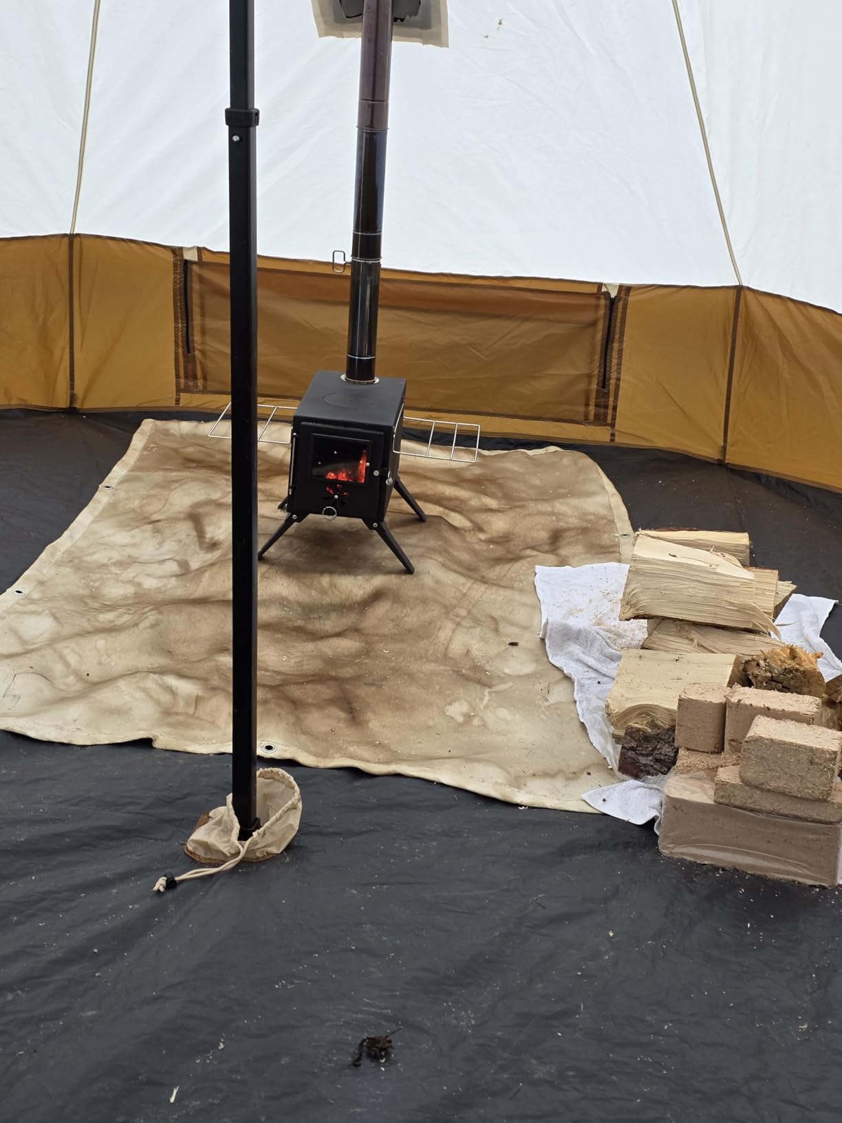 Hot Tent Stove, AVOFOREST Wood Burning Stove, Small Wood Stove with 7 Stainless Chimney Pipes for Outdoor Heating & Cooking, Ice Fishing, Hunting customer photo 1