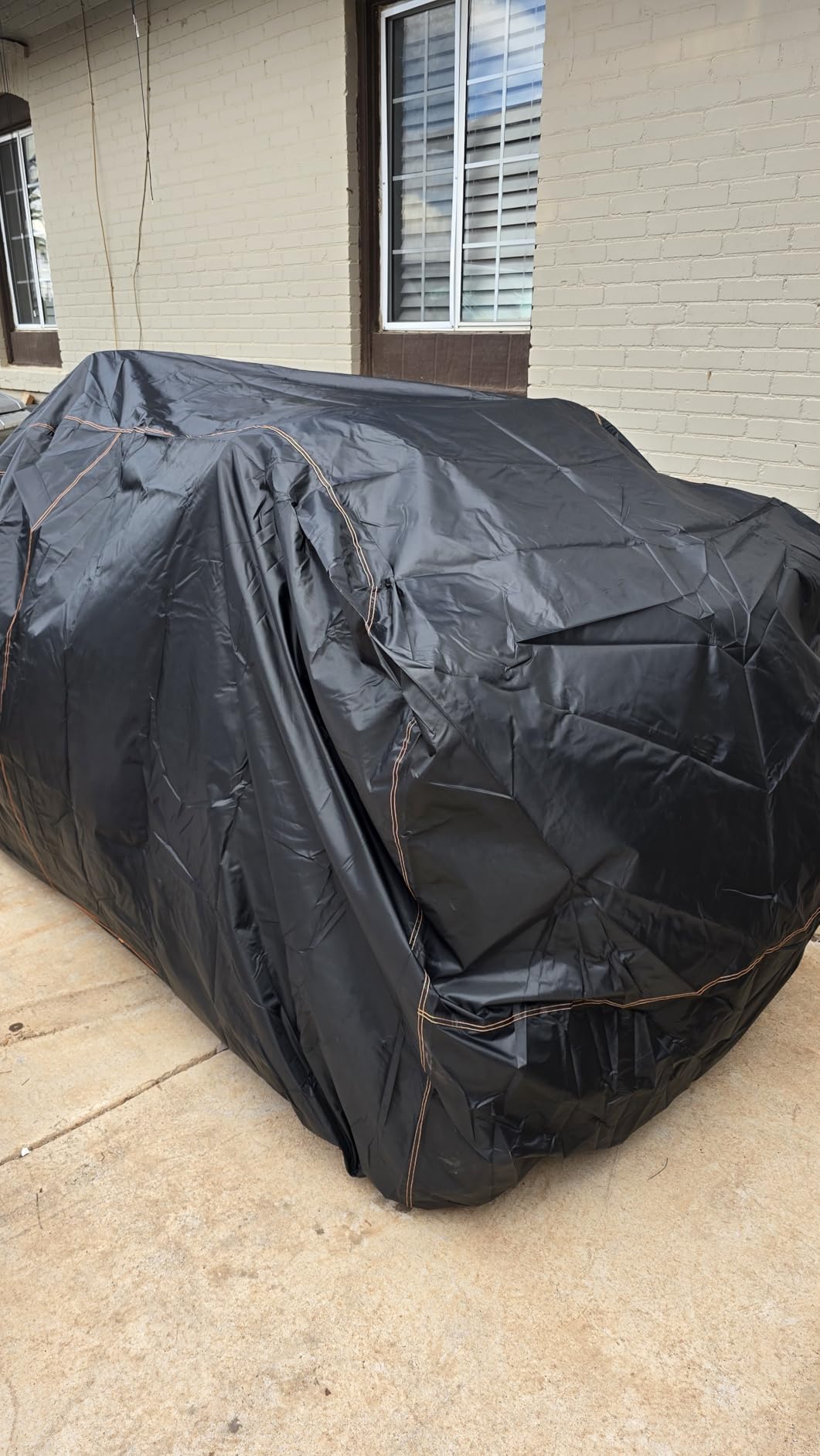 QYMOTO ATV Cover, 420D Large ATV Cover XXL 2-UP, 4 Wheeler Quad Durable Waterproof Outdoor Full Protection Windproof for CFMOTO Cforce 600 1000 Tour, Polaris Sportsman 570, Can am Outlander 570 850 customer photo 1
