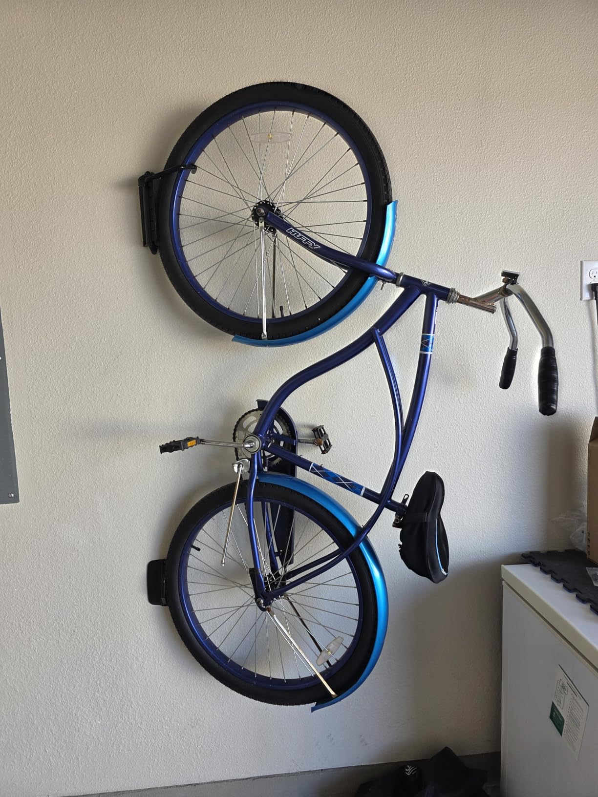 monTEK Swivel Bike Wall Mount, Bike Hangers for Garage, 2 Pack | Heavy-duty vertical wall bike storage rack swivels 150 degrees to save space; holds 66 lb each and fits tires up to 3.54 in wide customer photo 1