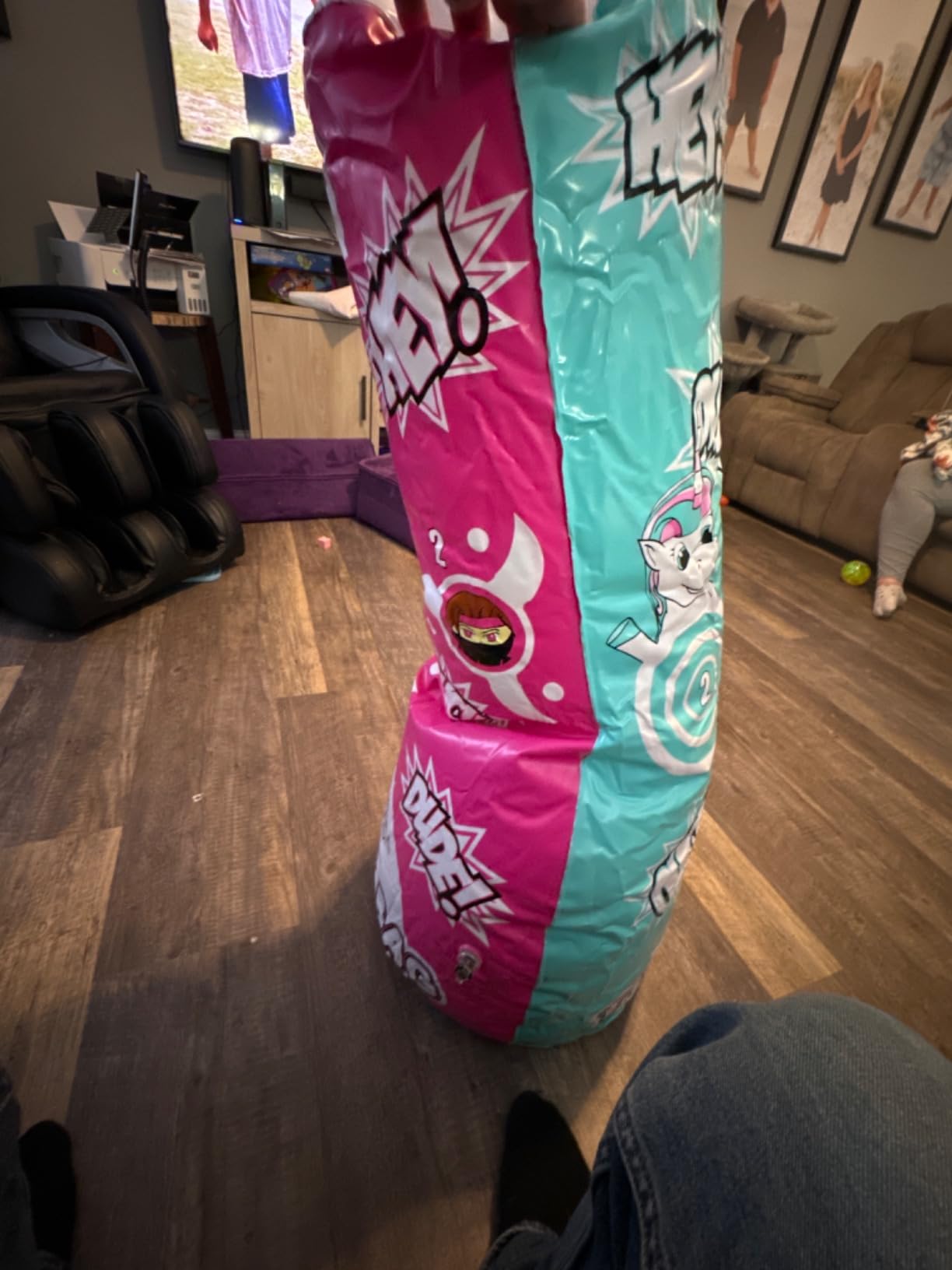 INFLATABLE DUDES Target Bags - Kids Punching Bag | Sand-Base | Bop Bag, Pre-filled with Sand, Inflatable Toy, Punching Bag for Kids, Enhanced Bounce-Back Action, Indoor/Outdoor customer photo 1