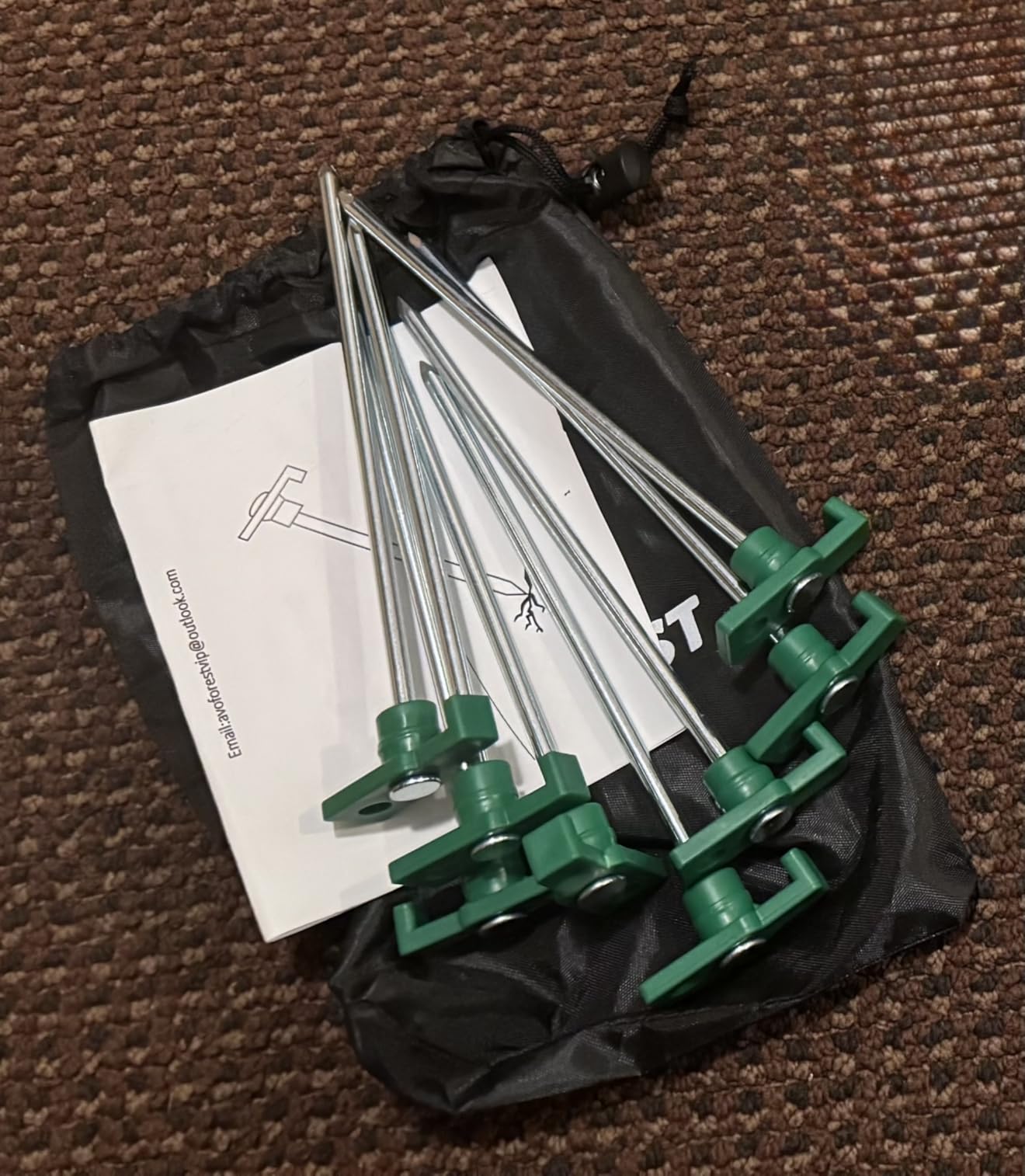 12 Pack Tent Stakes Heavy Duty Camping Stakes, AVOFOREST 7.1inch Non-Rust Metal Tent Pegs with Storage Bag Ground Stakes Tent Spikes Camping, Garden, Hiking Orange customer photo 1