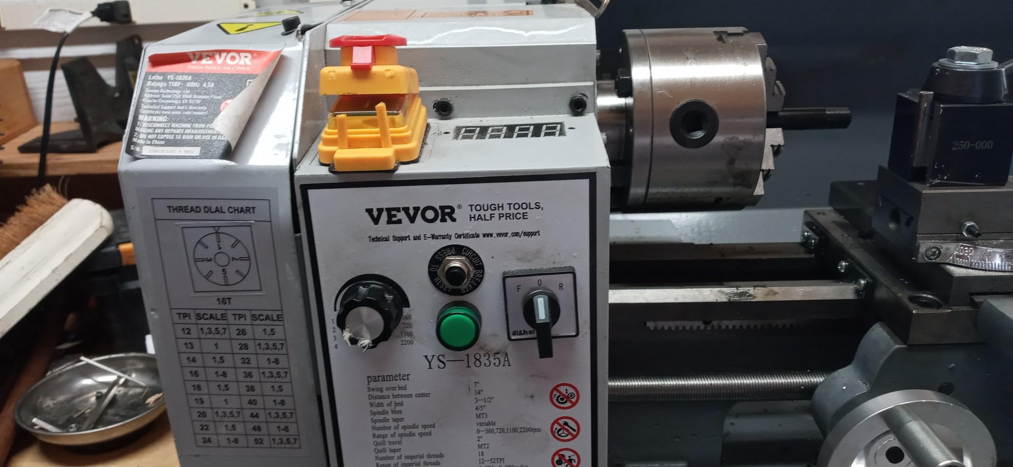 VEVOR Metal Lathe Machine, 7