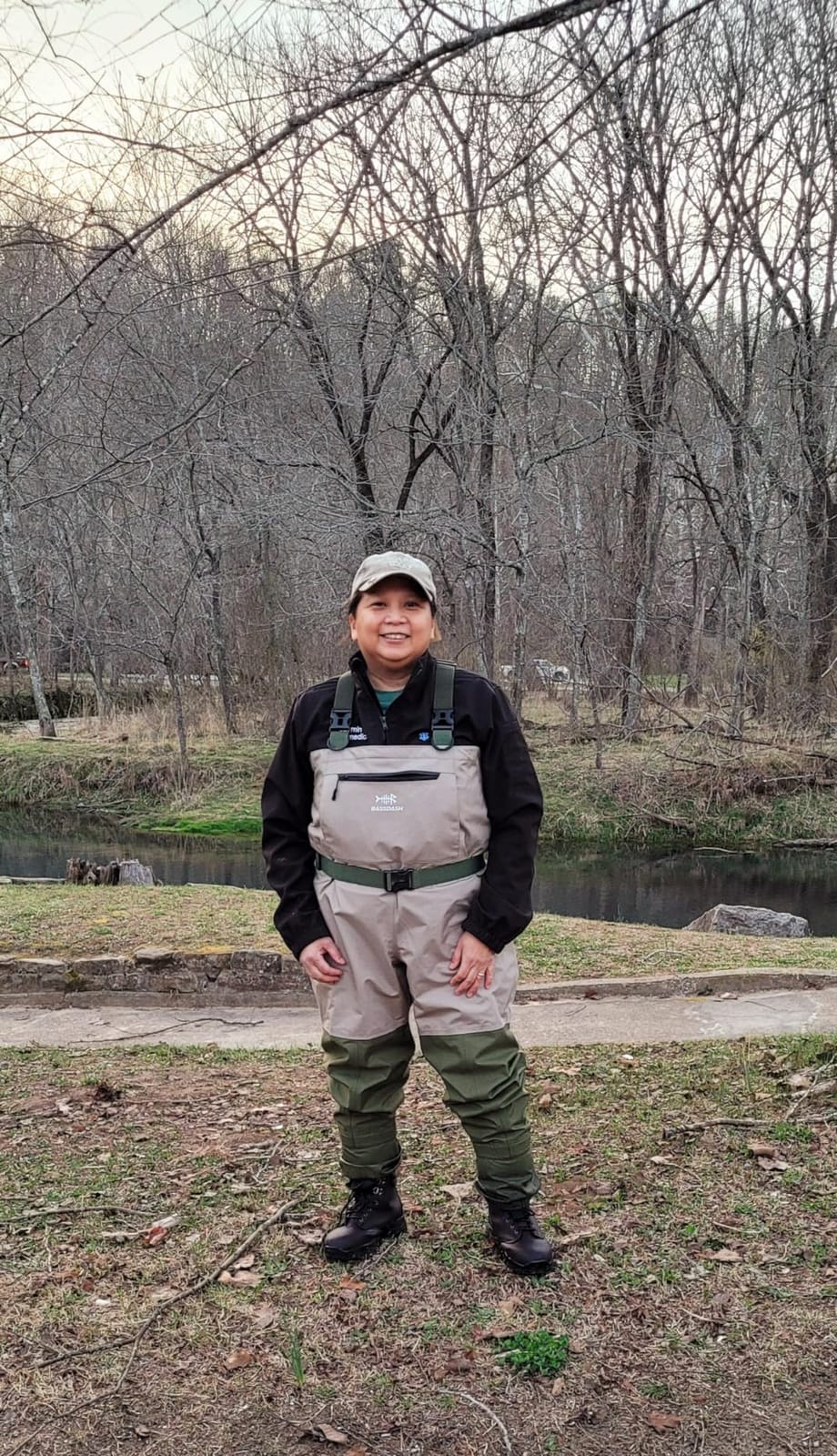 BASSDASH IMMERSE Women's Breathable Stocking Foot Fishing Waders Waterproof Lightweight Chest Wader customer photo 1