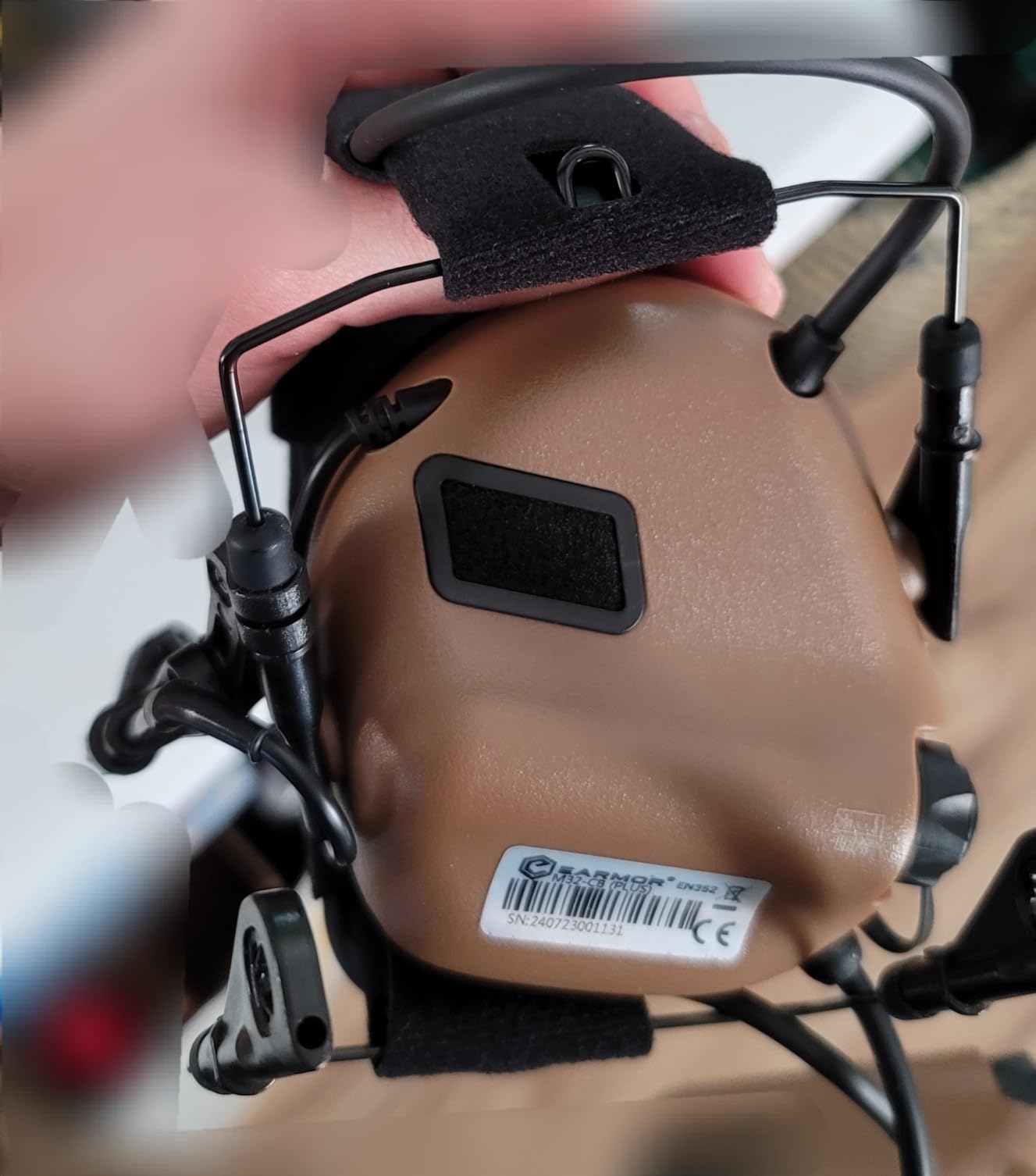 EARMOR M32 Plus Tactical Headset, Electronic Ear Protection, NRR 22dB, Military Helmet Ready customer photo 1