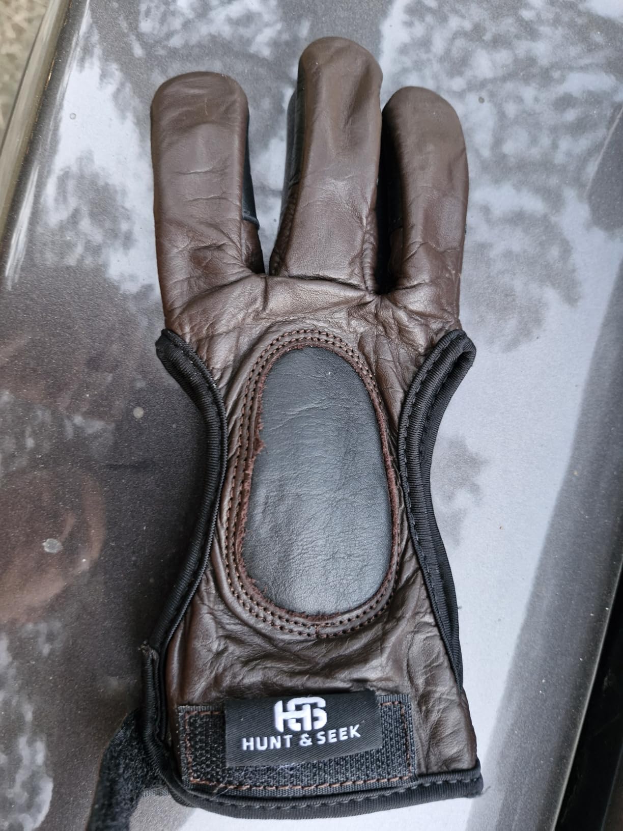 Cow Leather Three Finger Archery Glove for Recurve & Compound Bow - Finger Tab Accessory customer photo 1