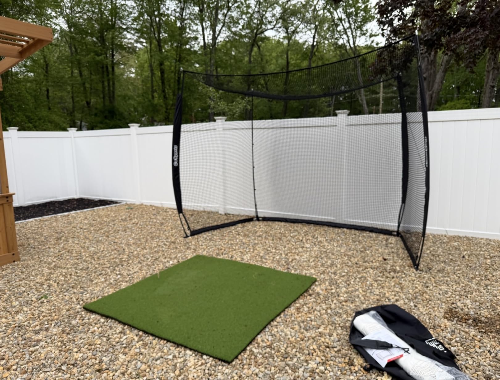 GoSports Range Cage 10 ft x 8 ft Golf Net Cage - Indoor & Outdoor Golf Practice Net for Full Swing Training and Home Golf Simulator Setups customer photo 2