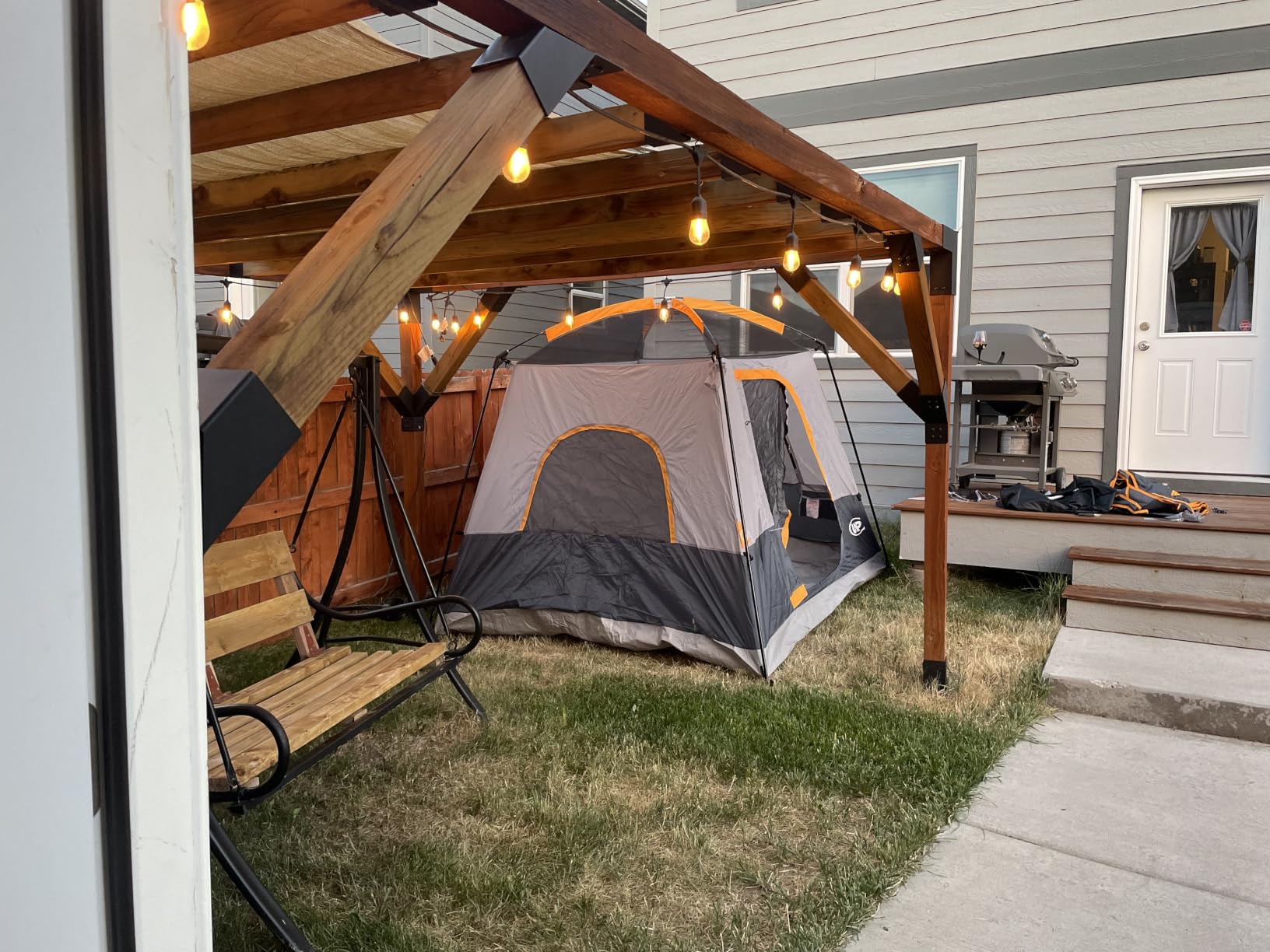 UNP 4 Person Tent, Portable Cabin Tent, Camping Tent Easy Set Up, Waterproof with Top Rainfly for Outdoor Camping/Hiking customer photo 2