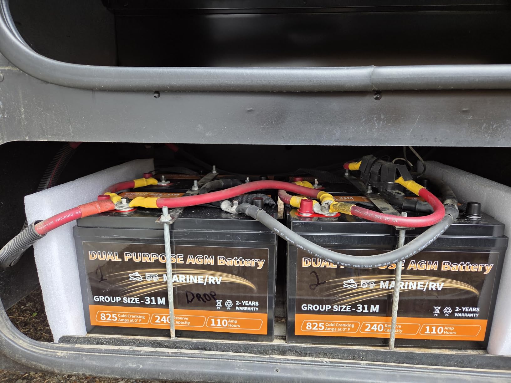 Weize Dual Purpose AGM Battery BCI Group 24M, Starter & Deep Cycle 150RC 550CCA 12V 90AH Sealed Marine & RV Battery customer photo 1