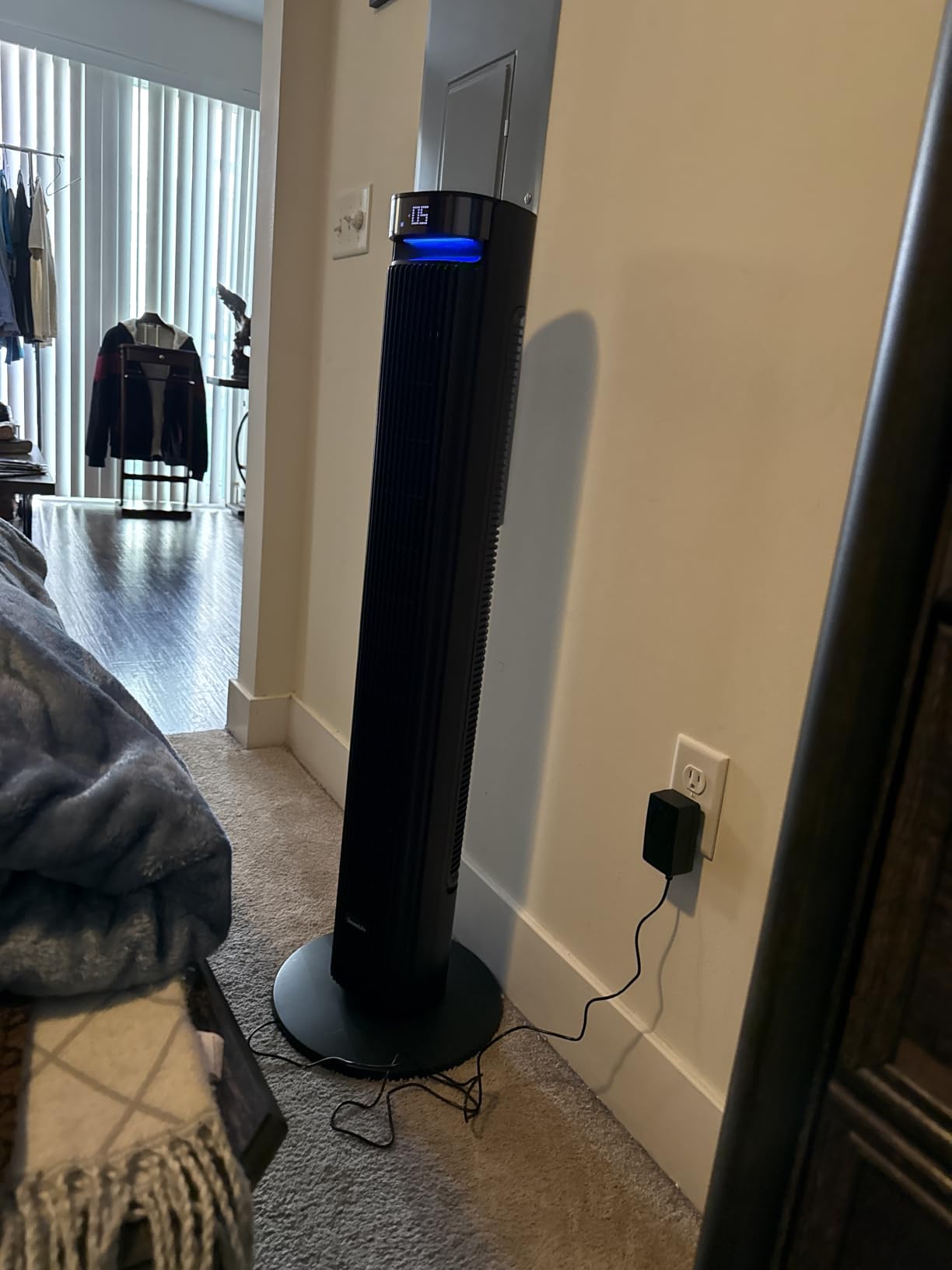 GoveeLife 42 in. Tower Fan, 150 Deg Oscillation, 5 Modes 12 Speeds, Black | Smart Floor Fans for Bedroom, up to 26ft/s, APP & Voice Control, 24H Timer, 27dB Bladeless Fan for Cooling Home Office customer photo 2