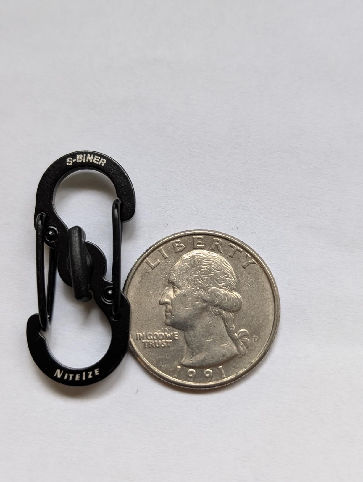 Nite Ize Biner MicroLock Stainless Steel - S-Biner with Locking Gates - Key Holder Carabiner Clip (Black, 5 Pack) customer photo 1