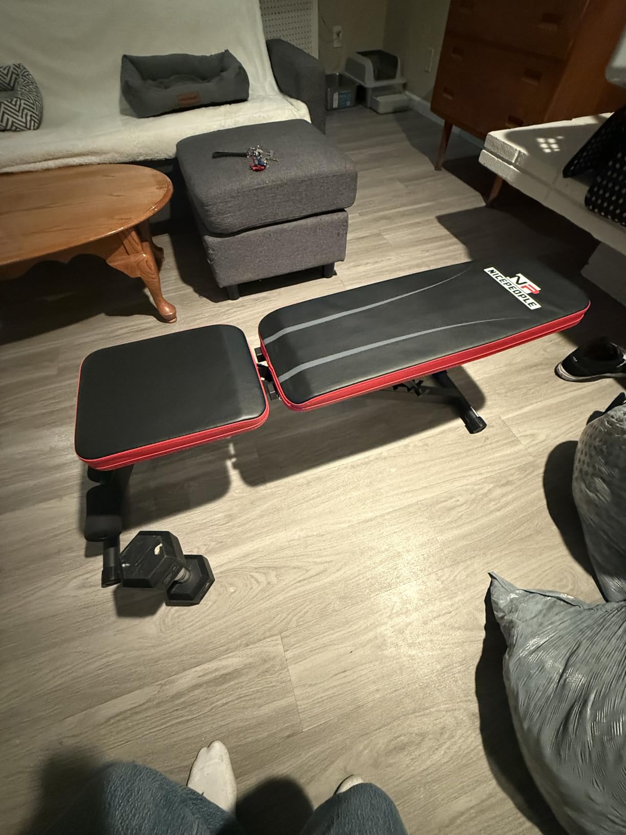 NICEPEOPLE Adjustable Weight Bench for Home Gym, 660LBS Capacity Workout Bench with 8 Backrests customer photo 2