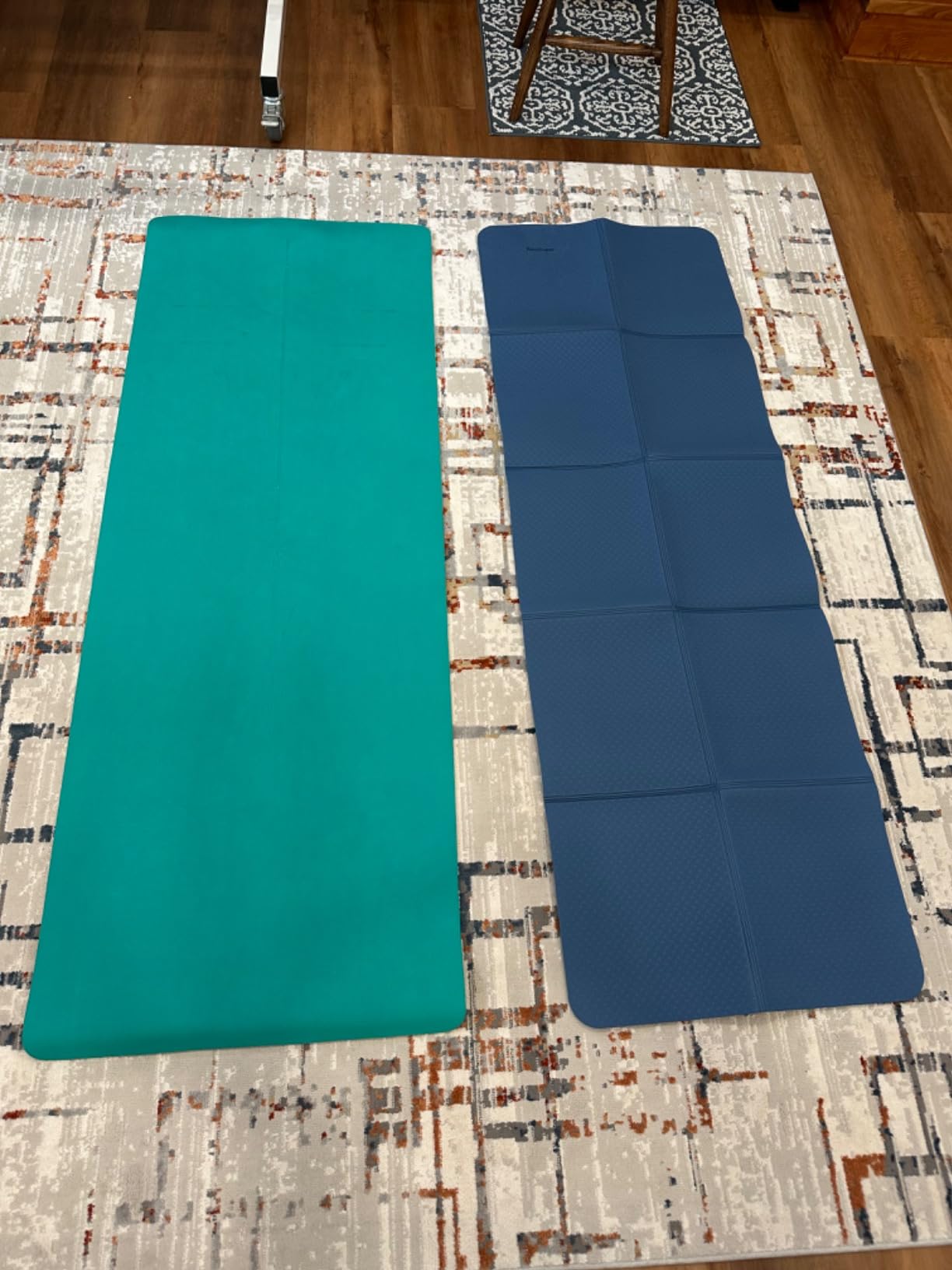 Readaeer Foldable Yoga Mat for Travel Folding Yoga Mat 6mm Thick with Carrying Bag, Non-Slip TPE Exercise Pilates Mat for 72