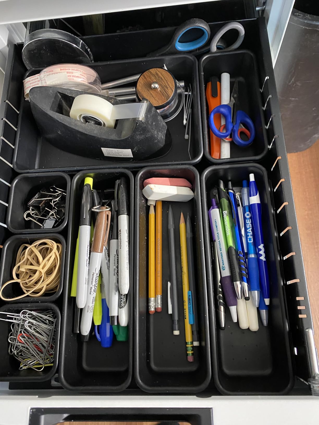 A-LuGei 69 PCS-5 Size Tool Box Organizer Tray Divider Set Black, Desk Drawer Organizer Bin, Garage Organization and Storage Toolbox for WorkBench customer photo 2
