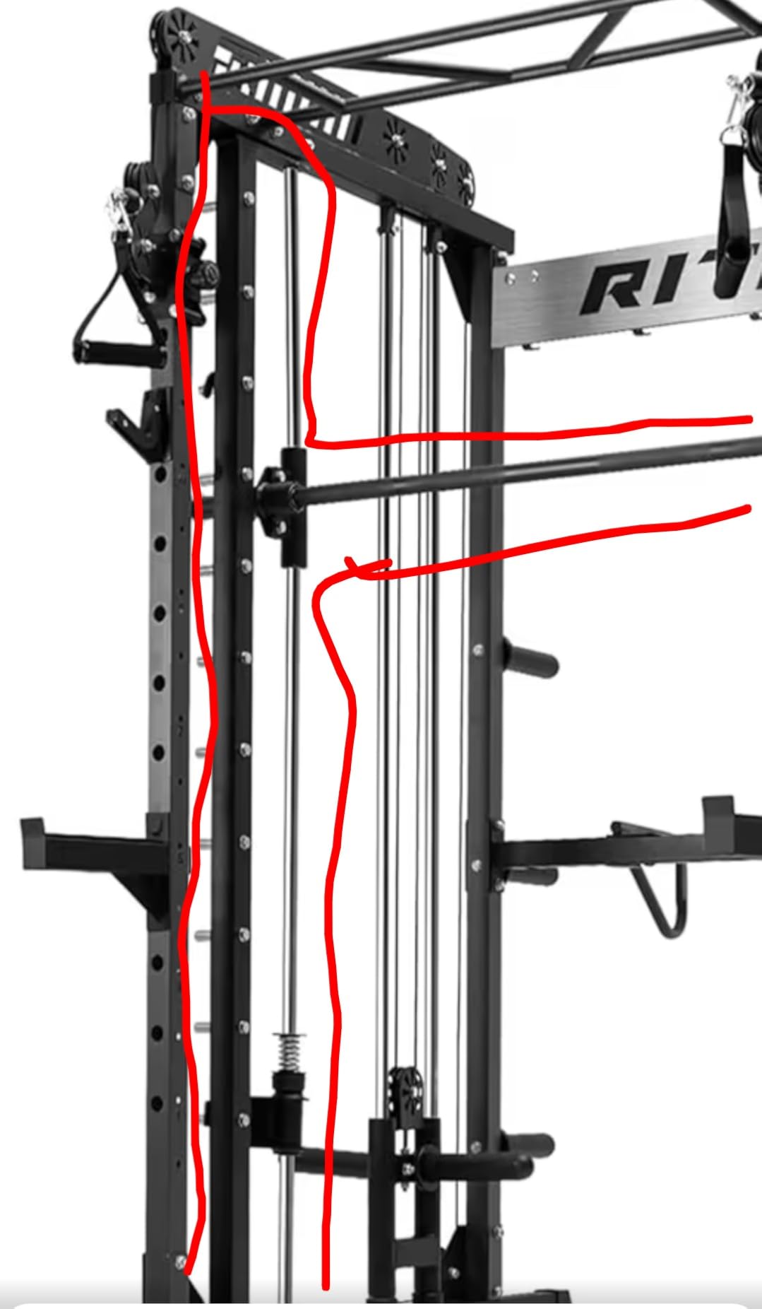 RitFit M1 Pro Smith Machine with Cable Crossover System, Multi-Function Squat Rack Power Cage for Home Gym, Power Rack and Packages customer photo 2