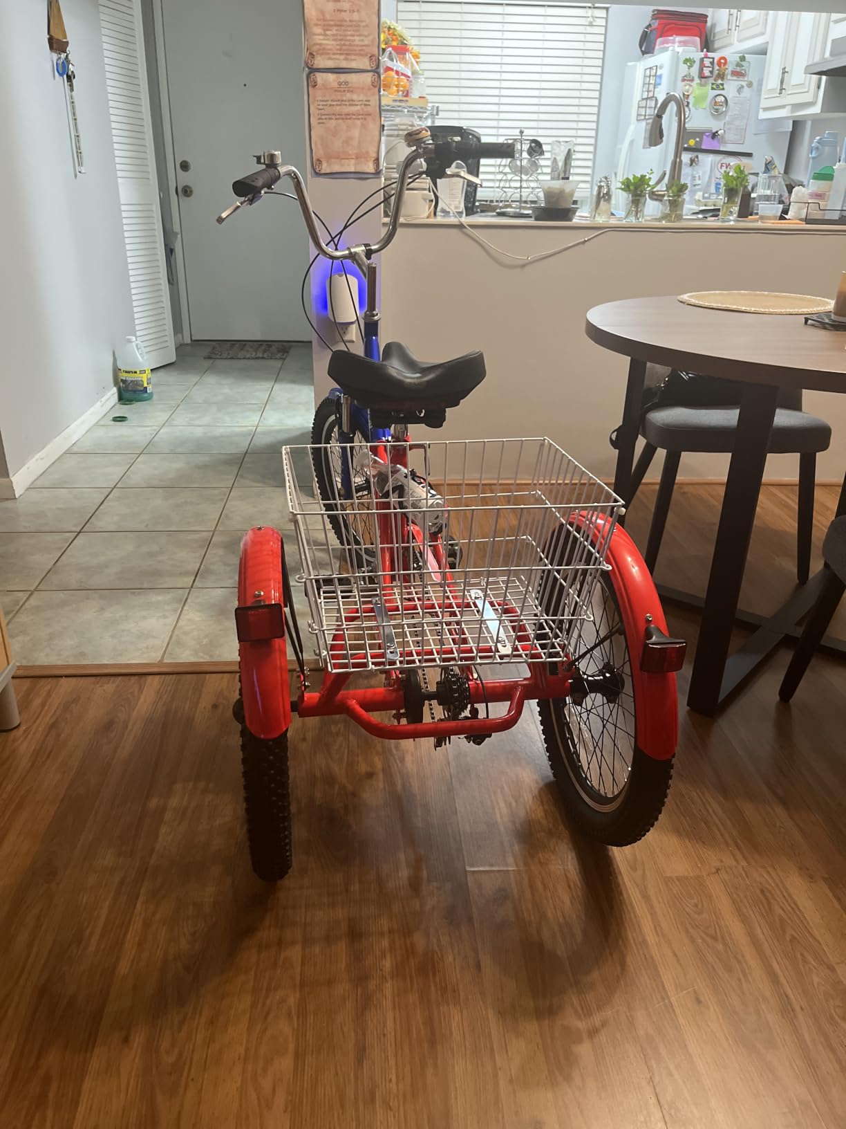 VEVOR Folding Adult Tricycle, 3 Wheel Cruiser Bike with Large Basket & Adjustable Seat customer photo 1