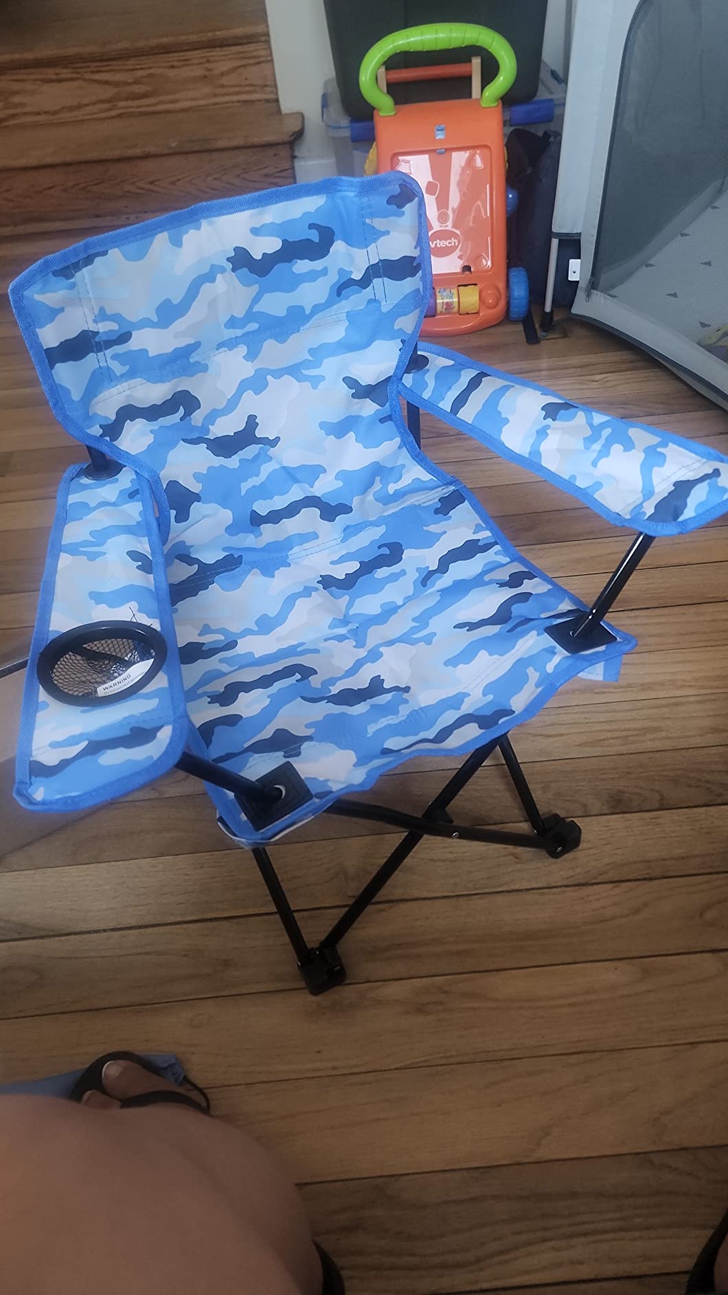 Emily Rose Playful Dinosaurs Kids Folding Camp Chair - Lightweight Portable Toddler Beach Chair Ages 2-7 with Safety Lock Cup Holder Carry Case 125 lb Capacity customer photo 1