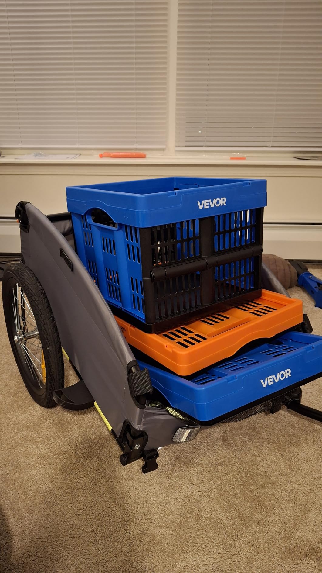 VEVOR Bike Cargo Trailer, 88/100/130/160 lbs Load Capacity, Heavy-Duty Bicycle Wagon Cart, Foldable Compact Storage with Universal Hitch customer photo 1