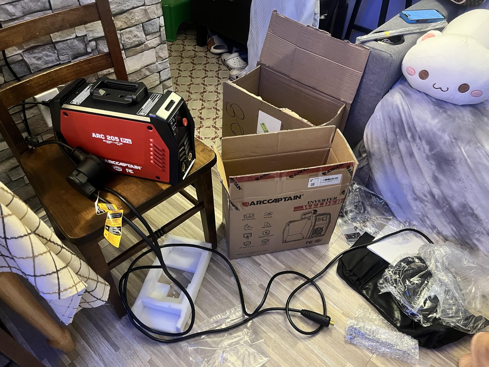 ARCCAPTAIN 205A Stick Welder, ARC/Lift TIG Welding Machine, 120V/240V | APP Control, Synergic Control, Large LED Display, Plate Thickness, IGBT Inverter, Hot Start, Arc Force, ARC Welder 10 Rods customer photo 2