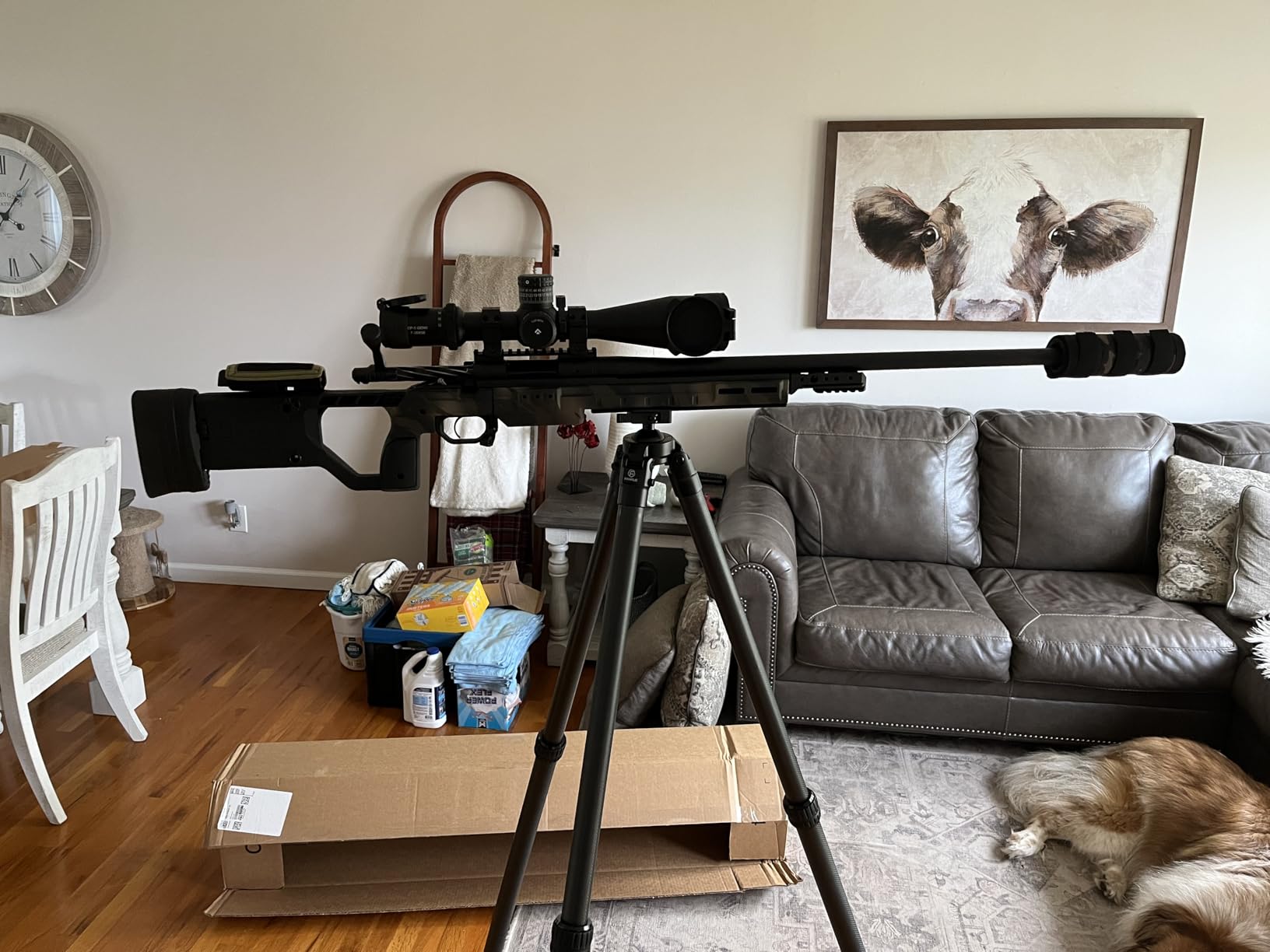 FANAUE ST-45 Carbon Fiber Hunting Tripod with 360 Degree Rotating Ball Head and Arca Swiss Quick Release Plate, Professional Rifle Rest Tripod for Shooting, Spotting Scope and DSLR Photography customer photo 1