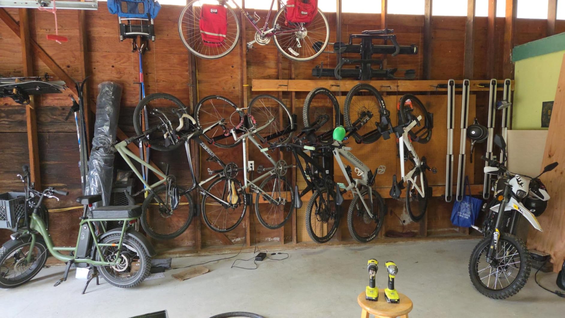 monTEK No-Lift Swivel Bike Wall Mount, Bike Hangers for Garage, 2 Pack | Space-saving bike storage rack pivots 120 degrees; 4 settings fit 16-29 in wheels and tires up to 3.54 in wide; holds 77 lb each customer photo 2