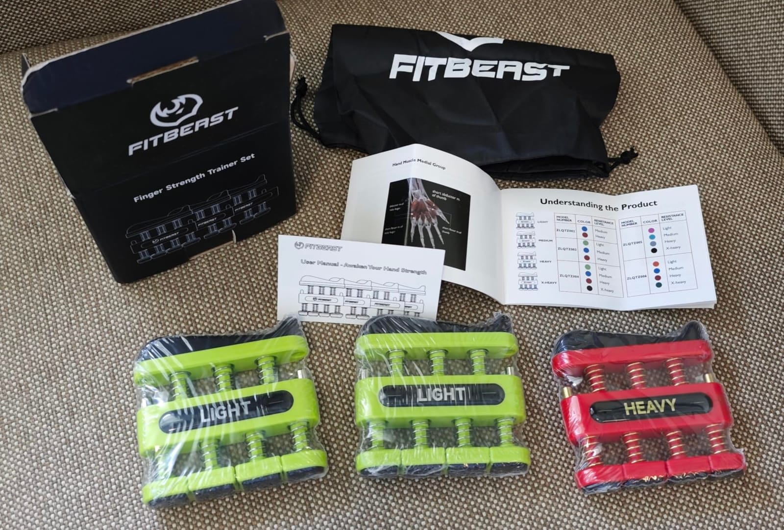 FitBeast Finger Strengthener, Finger Exerciser, Hand Exerciser for Improve Dexterity and Strength in Fingers, Hands, Forearms - Grip Strength Trainer for Musicians, Climbers customer photo 2