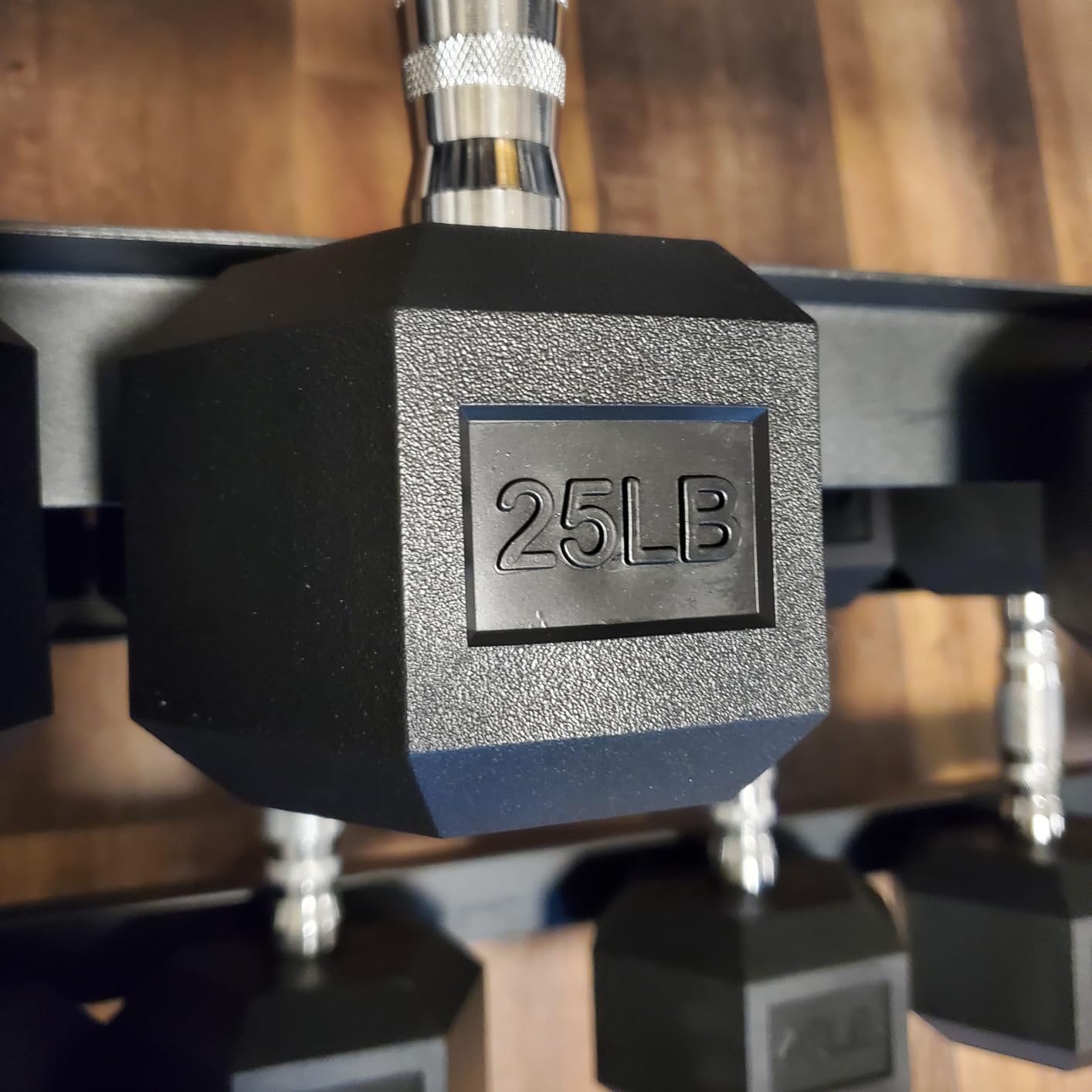 Rubber Hex Dumbbell Set with Rack, 8/10/12/15/20 Pair (450/550/780/1200/1550/2100 lbs total) Weight Rack with Dumbbells for Home Gym & Strength Training customer photo 1