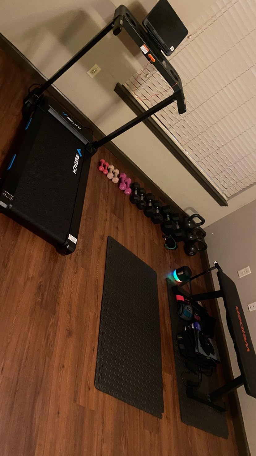 T12 Foldable Treadmill for Home 300 LBS Capacity Wide Running Belt | 0-15% Incline Treadmill with LED Display, Smart App, 2.5HP Brushless Motor, Compact Design customer photo 1