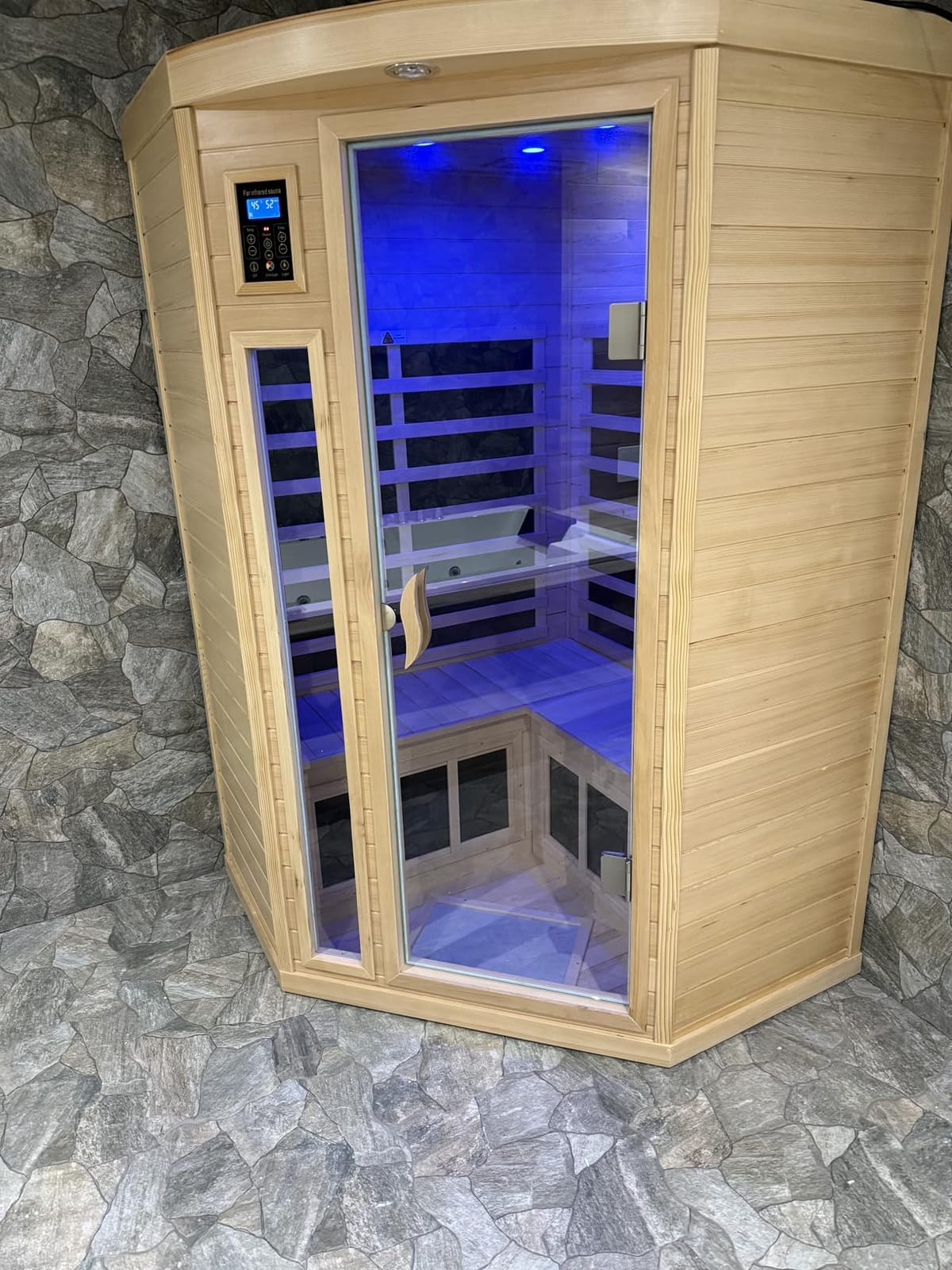 Full Spectrum Sauna, Outdoor Sauna w/Red Light Therapy, 1950W 20A customer photo 2