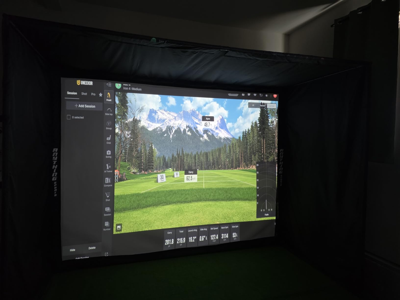 Complete Golf Simulator Enclosure Package - 4K-Ready Impact Screen with Blackout Cage, Projector Mount, Frame Poles, Side Shank Nets | Indoor & Garage Practice | Easy Setup | 12-Month Warranty customer photo 2