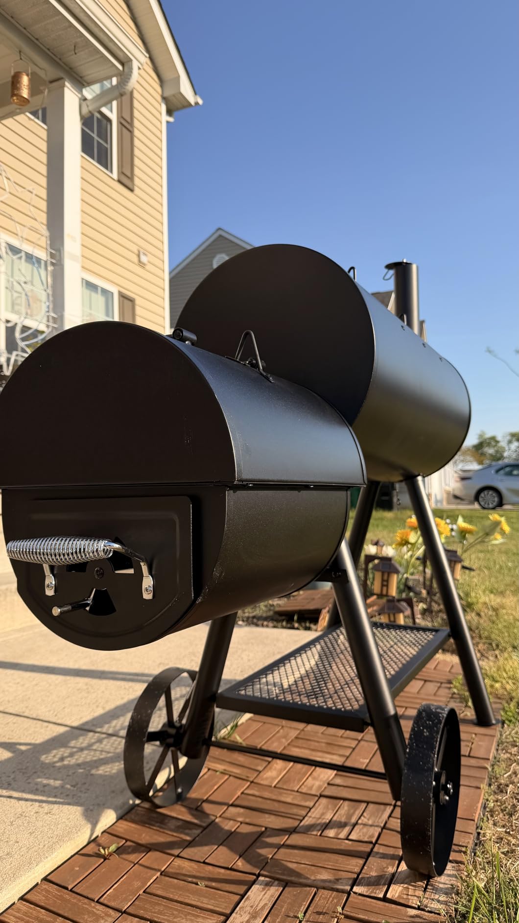 Sophia & William Vertical Offset Charcoal Smoker 961 SQ.IN. Cooking Area customer photo 1